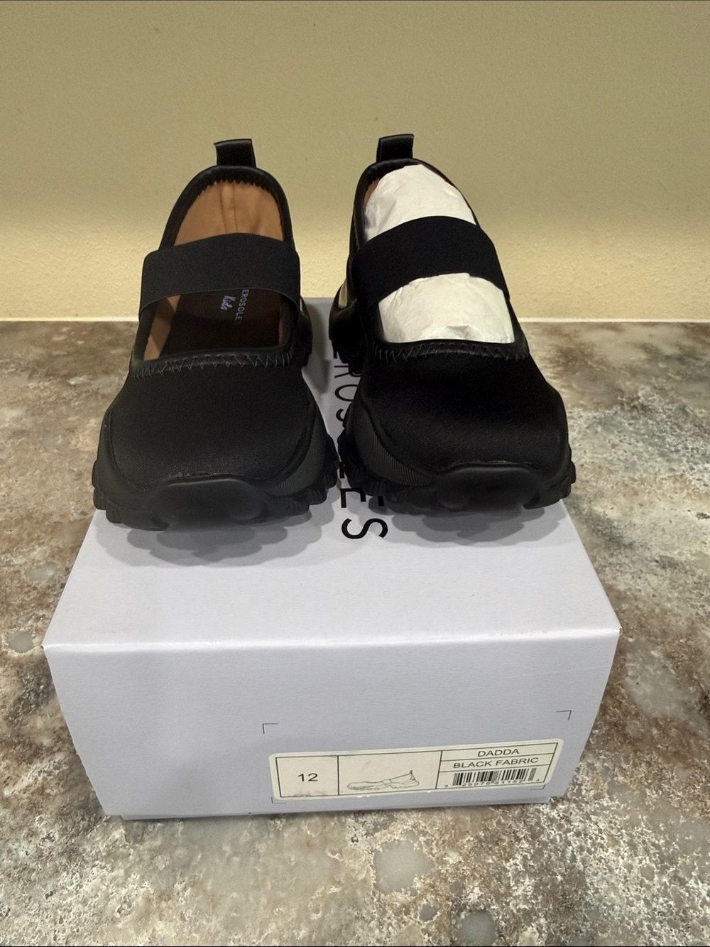 AEROSOLES Black Slip-On Mary Jane Sneakers